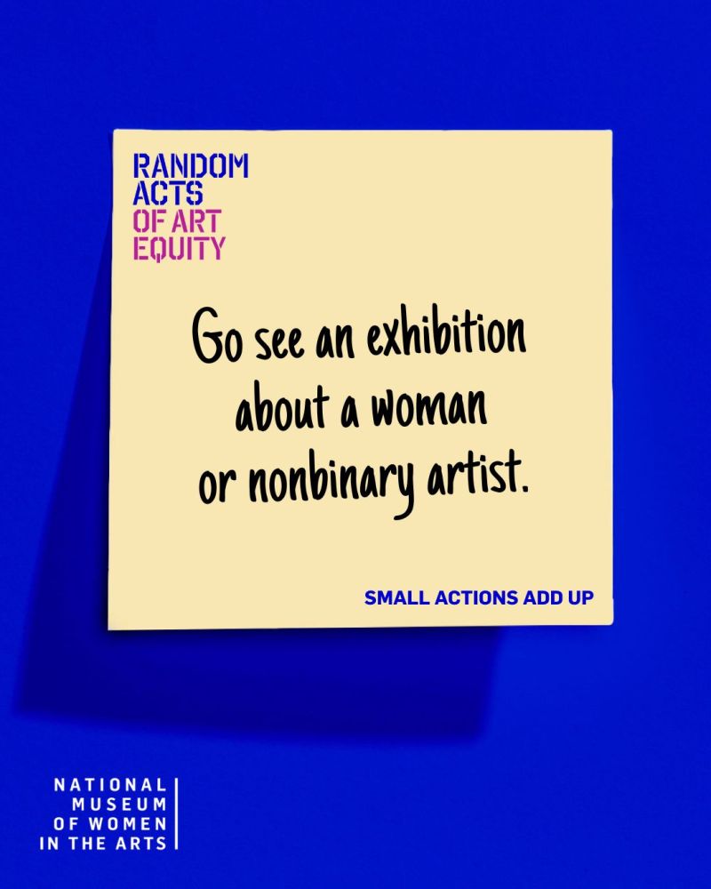 A yellow square note with black text on a vibrant blue background.