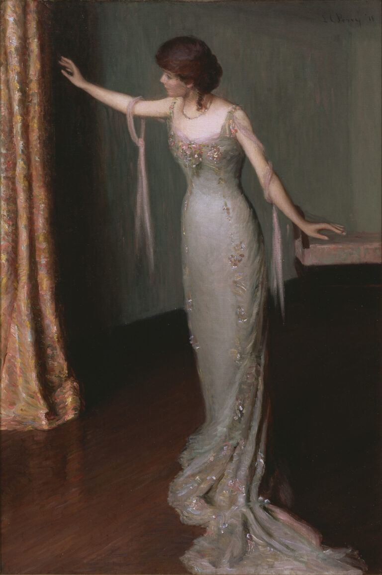 Lilla Cabot Perry, Lady in an Evening Dress (Renée), 1911; Oil on canvas, 36 x 24 in.; National Museum of Women in the Arts, Gift of Wallace and Wilhelmina Holladay