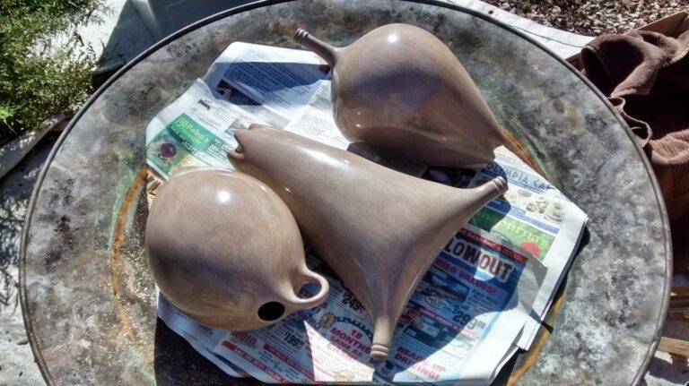 Clay vessels before firing at Porter Lara's studio (2011) by Jami Porter Lara