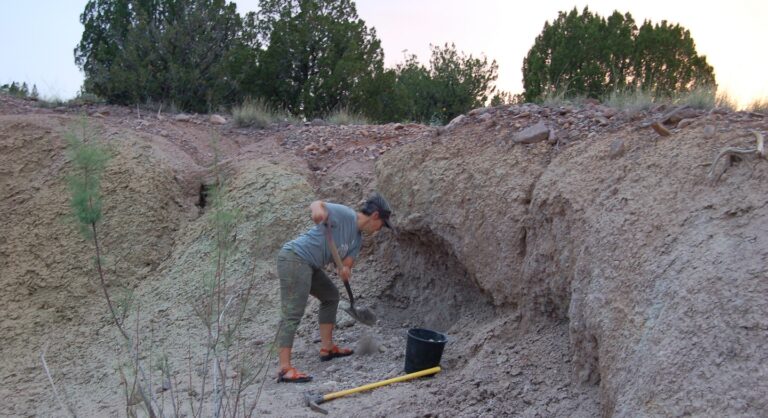 Jami Porter Lara harvesting clay by Jami Porter Lara