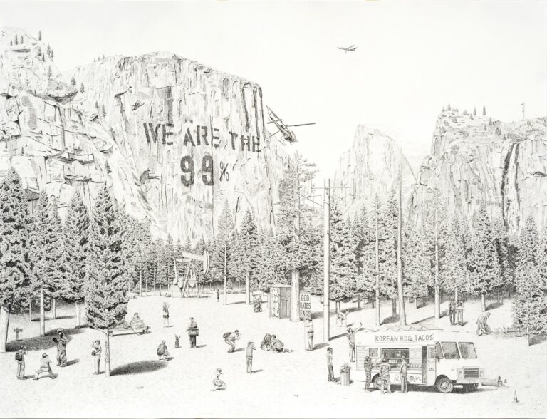Jennifer Celio, NIMBY (National Park), 2012; Graphite pencil on paper, 38 in. x 50 in.; Courtesy of the artist