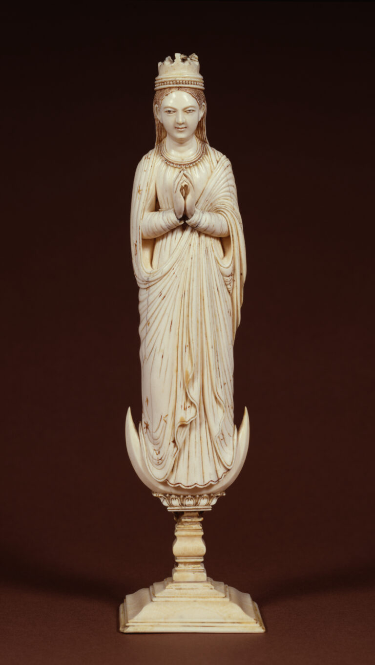 Unknown artist, Virgin of the Immaculate Conception, ca. 1690–1710; Ivory with gilt and polychromy, 10 1/8 in. high; Walters Art Museum; inv. 71.341
